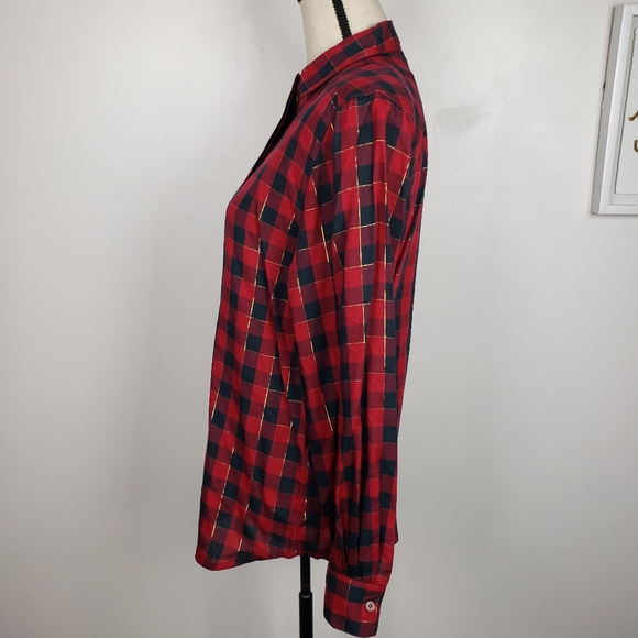 Vintage Christian Dior Buffalo Plaid Button Down 4 - Picture 5 of 11